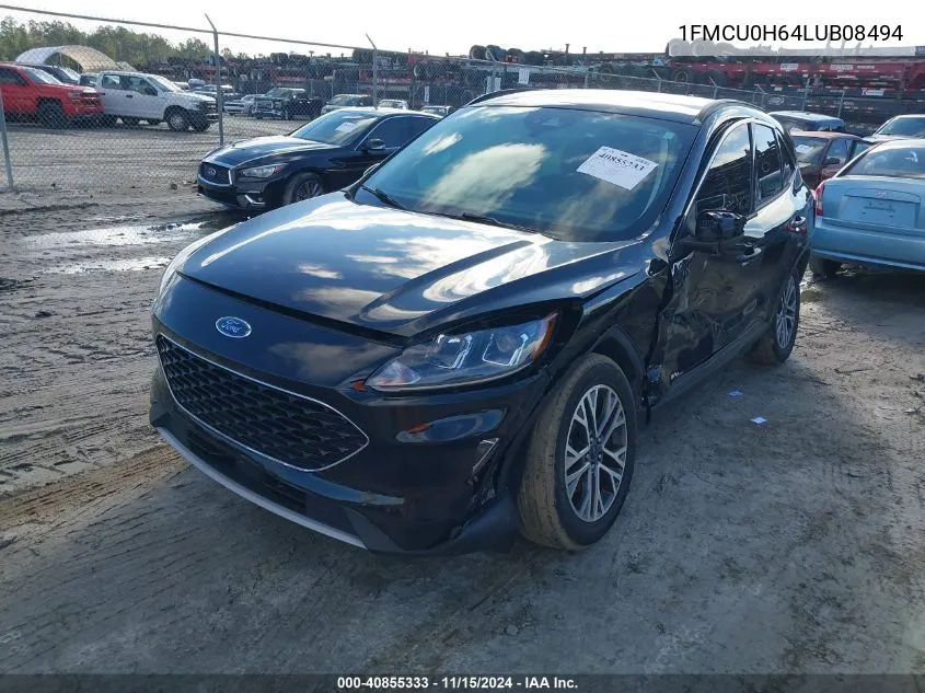 2020 Ford Escape Sel VIN: 1FMCU0H64LUB08494 Lot: 40855333