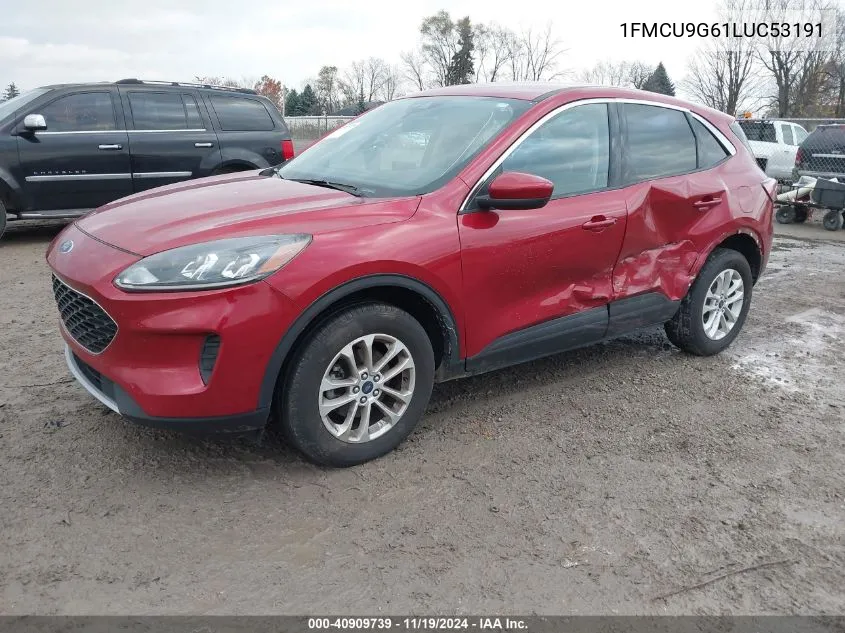 2020 Ford Escape Se VIN: 1FMCU9G61LUC53191 Lot: 40909739