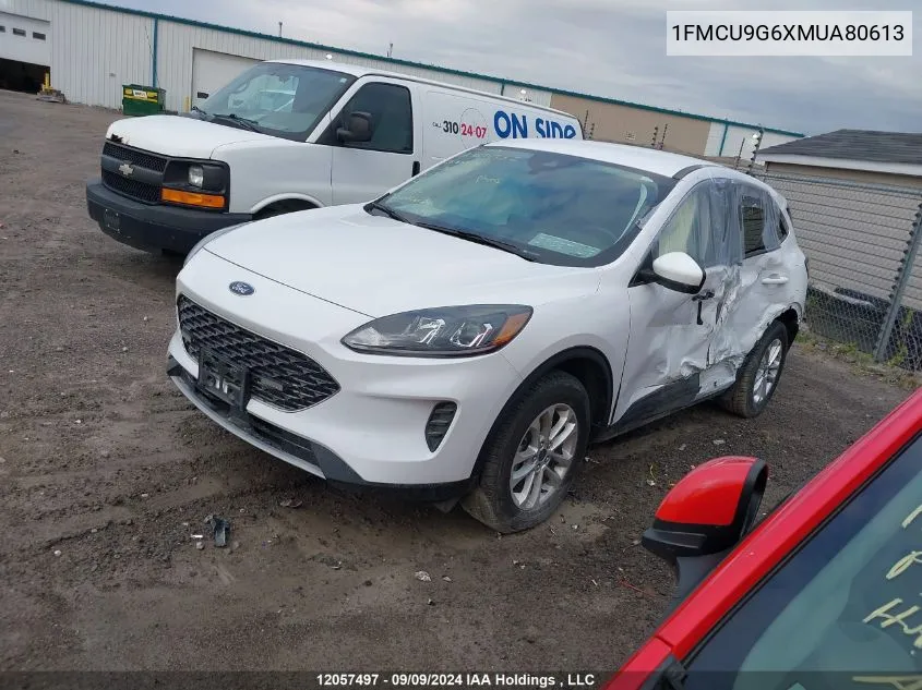 2021 Ford Escape Se VIN: 1FMCU9G6XMUA80613 Lot: 12057497