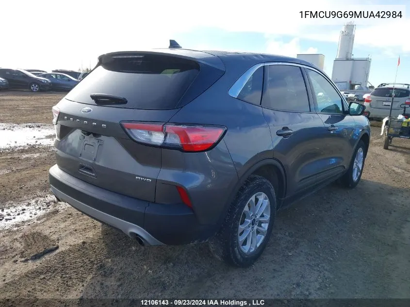 2021 Ford Escape Se VIN: 1FMCU9G69MUA42984 Lot: 12106143