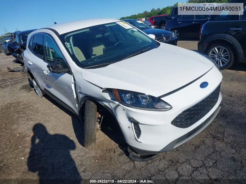 2021 Ford Escape Se VIN: 1FMCU0G64MUA50051 Lot: 39232115