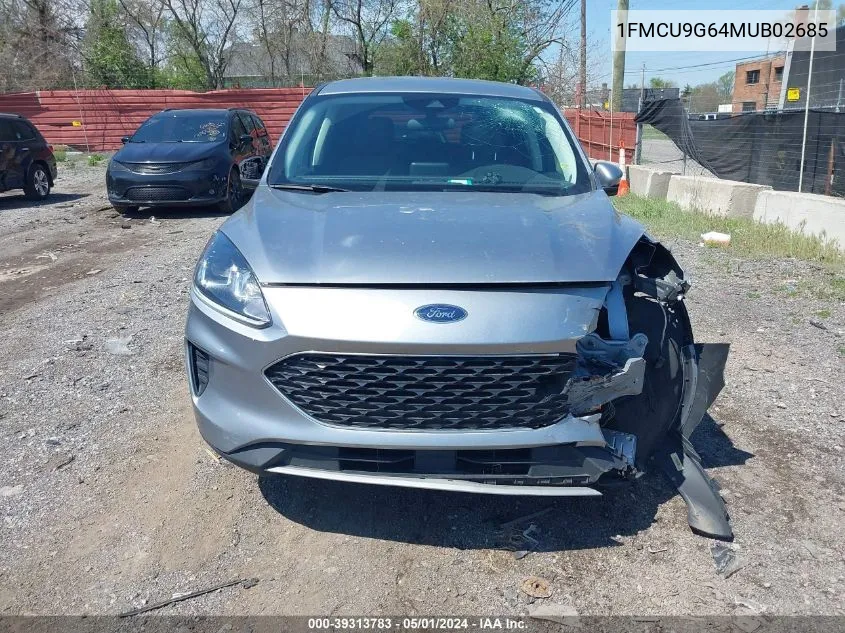 2021 Ford Escape Se VIN: 1FMCU9G64MUB02685 Lot: 39313783