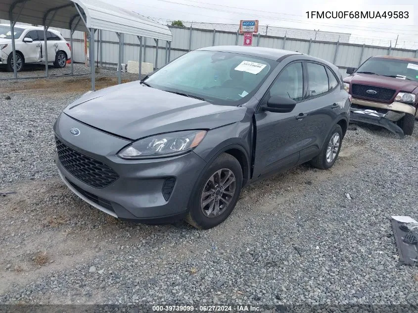 2021 Ford Escape S VIN: 1FMCU0F68MUA49583 Lot: 39739099