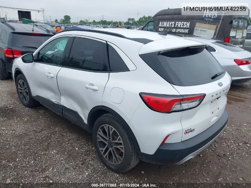 2021 Ford Escape Sel VIN: 1FMCU9H69MUA42255 Lot: 39777865