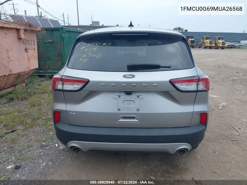 2021 Ford Escape Se VIN: 1FMCU0G69MUA26568 Lot: 39929948