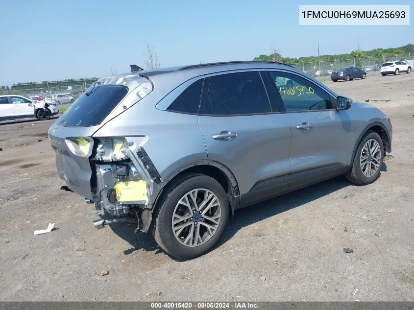 2021 Ford Escape Sel VIN: 1FMCU0H69MUA25693 Lot: 40015420