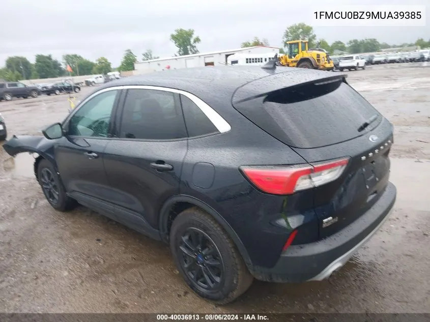 2021 Ford Escape Se Hybrid VIN: 1FMCU0BZ9MUA39385 Lot: 40036913