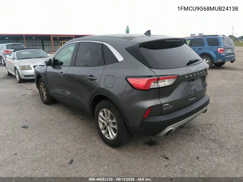 2021 Ford Escape Se VIN: 1FMCU9G68MUB24138 Lot: 40053335