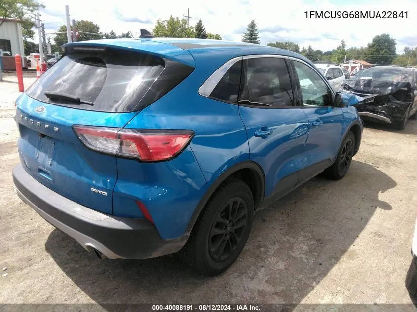 2021 Ford Escape Se VIN: 1FMCU9G68MUA22841 Lot: 40088191