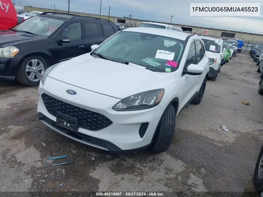 2021 Ford Escape Se VIN: 1FMCU0G65MUA45523 Lot: 40216967