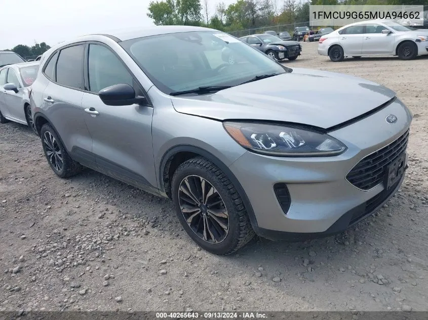 2021 Ford Escape Se VIN: 1FMCU9G65MUA94662 Lot: 40265643