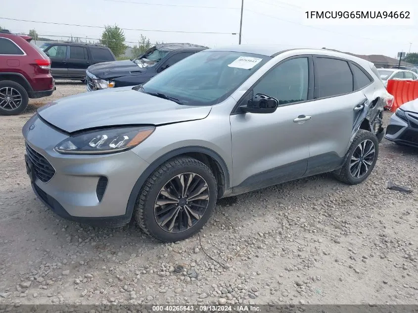 2021 Ford Escape Se VIN: 1FMCU9G65MUA94662 Lot: 40265643