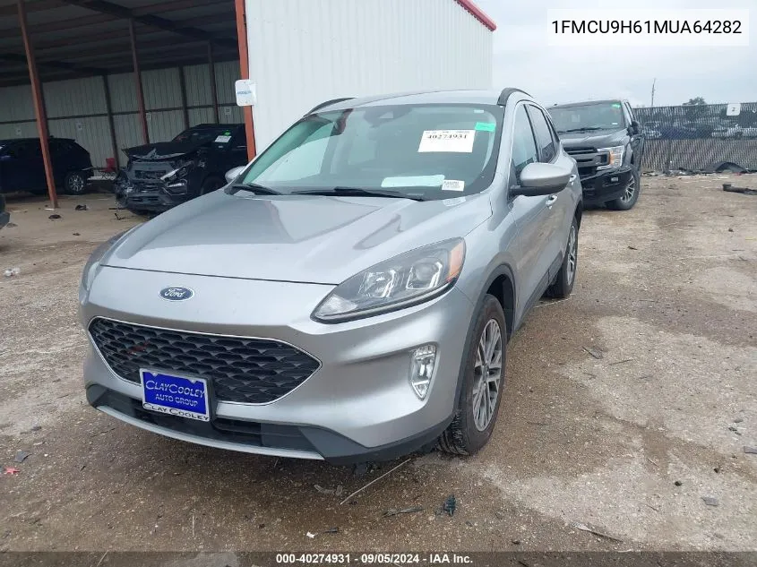 2021 Ford Escape Sel VIN: 1FMCU9H61MUA64282 Lot: 40274931