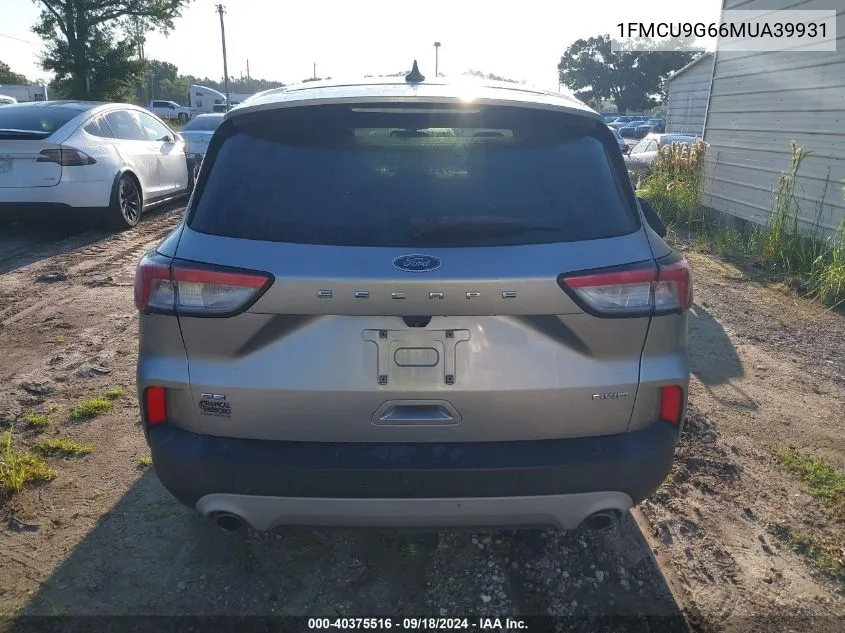 2021 Ford Escape Se VIN: 1FMCU9G66MUA39931 Lot: 40375516