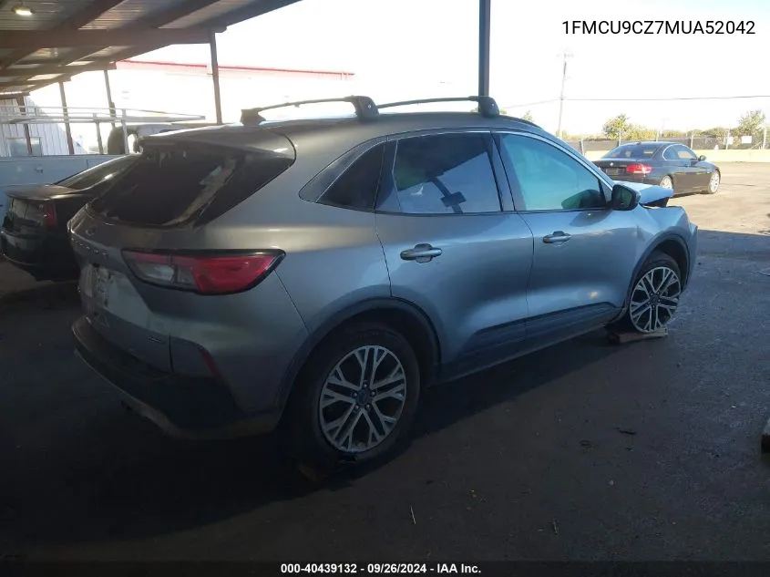 2021 Ford Escape Sel VIN: 1FMCU9CZ7MUA52042 Lot: 40439132