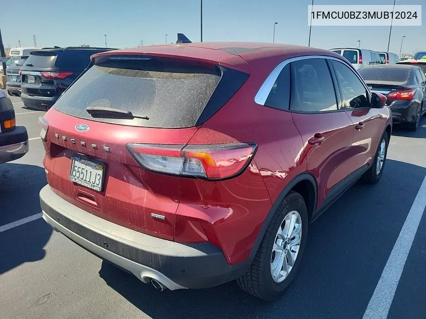 2021 Ford Escape Se Hybrid VIN: 1FMCU0BZ3MUB12024 Lot: 40578256