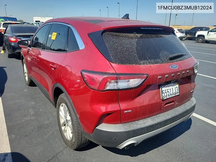 2021 Ford Escape Se Hybrid VIN: 1FMCU0BZ3MUB12024 Lot: 40578256