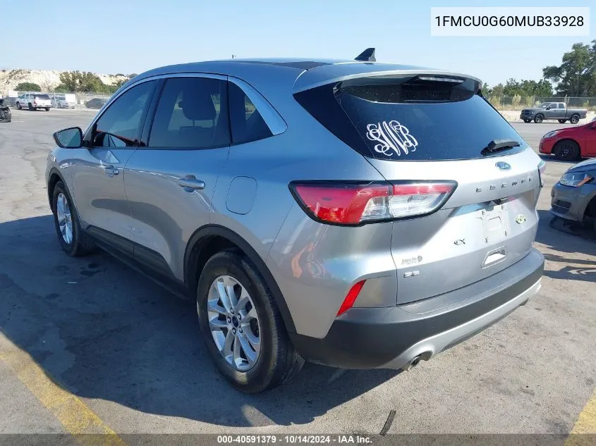 2021 Ford Escape Se VIN: 1FMCU0G60MUB33928 Lot: 40591379