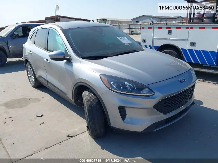 2021 Ford Escape Se VIN: 1FMCU0G66MUA58460 Lot: 40627719