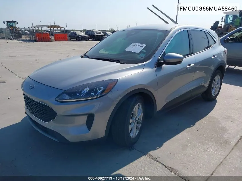 2021 Ford Escape Se VIN: 1FMCU0G66MUA58460 Lot: 40627719