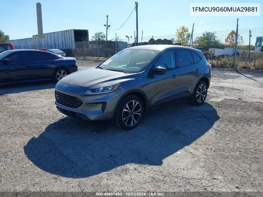 2021 Ford Escape Se VIN: 1FMCU9G60MUA29881 Lot: 40657403