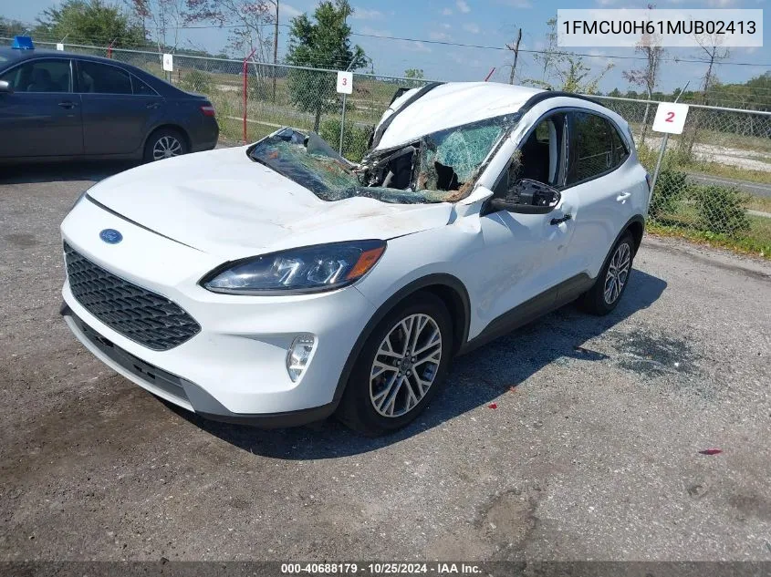 2021 Ford Escape Sel VIN: 1FMCU0H61MUB02413 Lot: 40688179