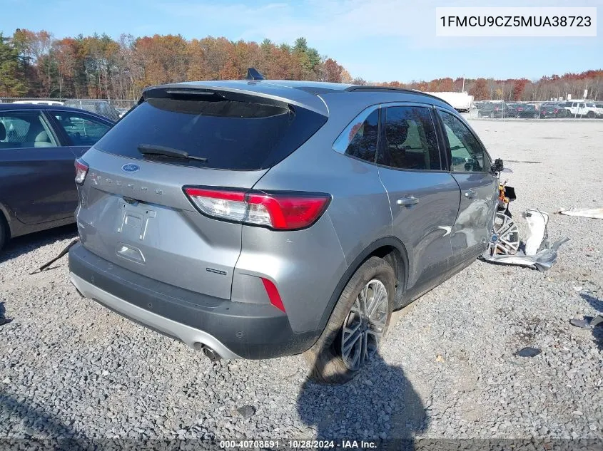 2021 Ford Escape Sel Hybrid VIN: 1FMCU9CZ5MUA38723 Lot: 40708691