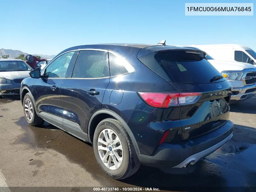 2021 Ford Escape Se VIN: 1FMCU0G66MUA76845 Lot: 40733740