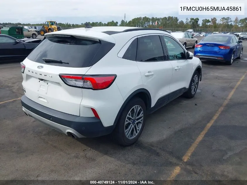 2021 Ford Escape Sel VIN: 1FMCU0H65MUA45861 Lot: 40749124