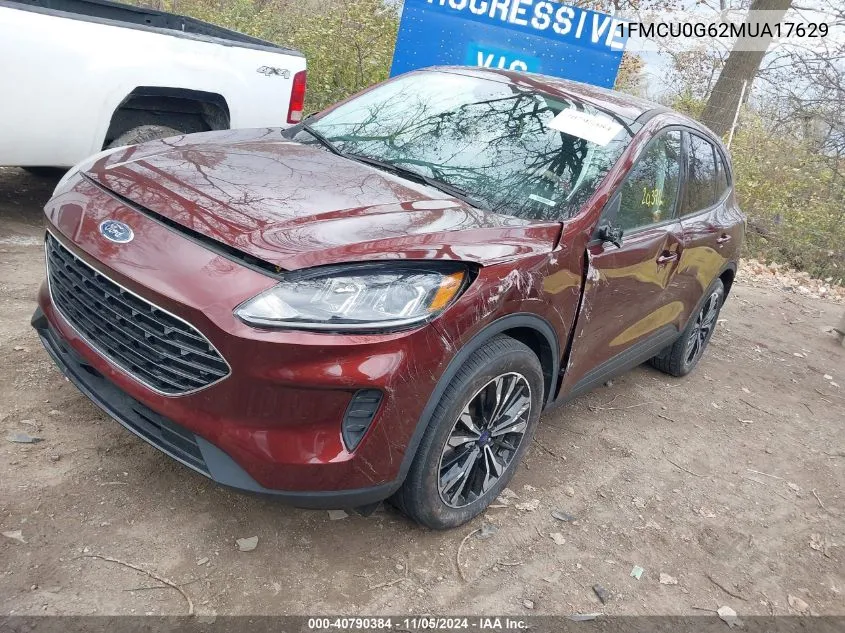 2021 Ford Escape Se VIN: 1FMCU0G62MUA17629 Lot: 40790384