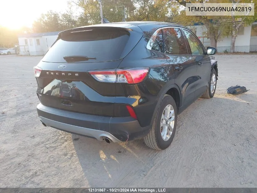 2022 Ford Escape Se VIN: 1FMCU0G69NUA42819 Lot: 12131867