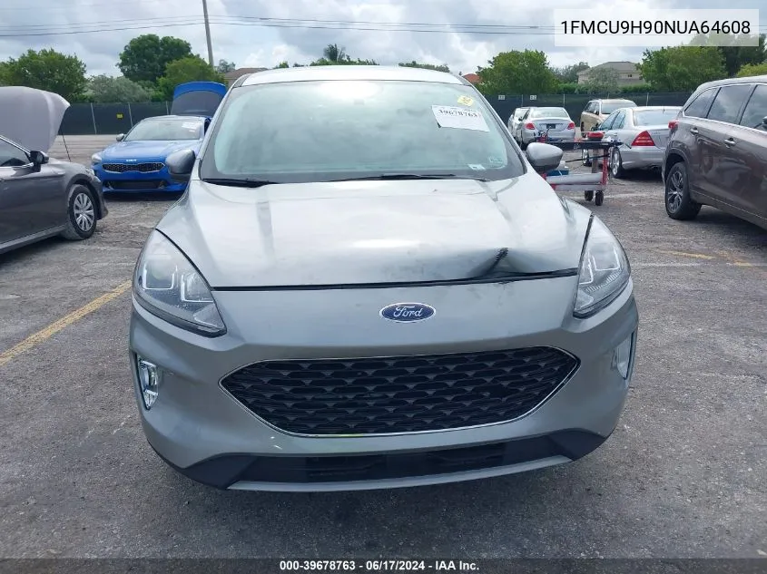 2022 Ford Escape Sel VIN: 1FMCU9H90NUA64608 Lot: 39678763