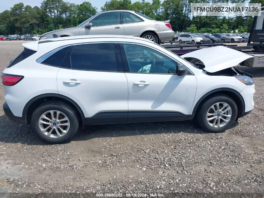 2022 Ford Escape Se Hybrid VIN: 1FMCU9BZ2NUA17136 Lot: 39680282