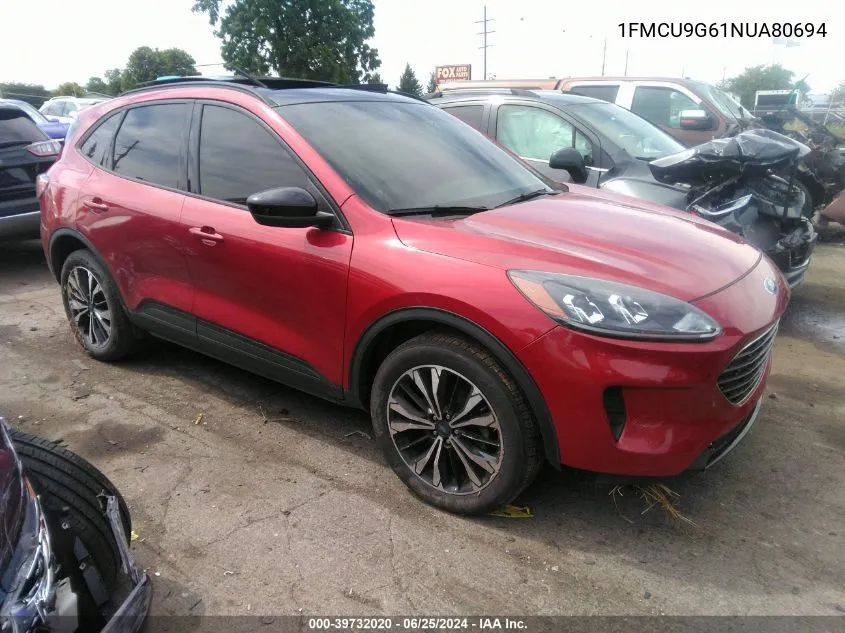 2022 Ford Escape Se VIN: 1FMCU9G61NUA80694 Lot: 39732020