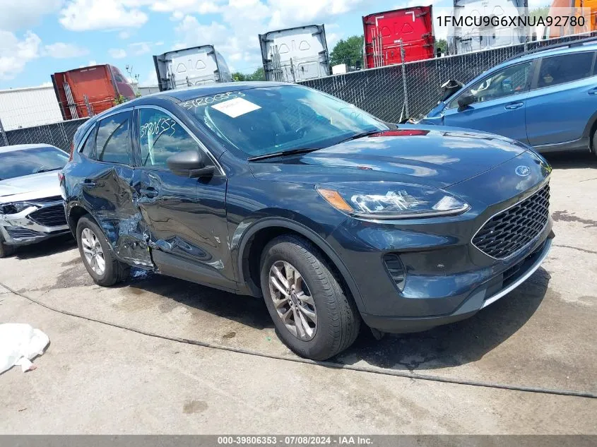 2022 Ford Escape Se VIN: 1FMCU9G6XNUA92780 Lot: 39806353