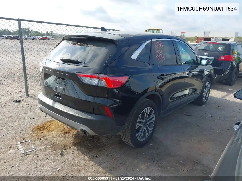 2022 Ford Escape Sel VIN: 1FMCU0H69NUA11634 Lot: 39965915