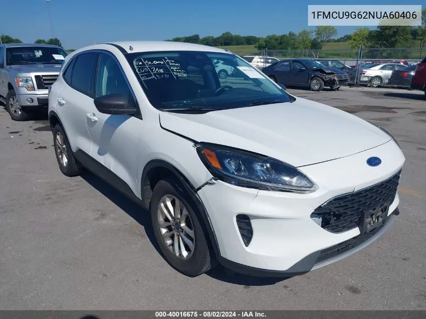 2022 Ford Escape Se VIN: 1FMCU9G62NUA60406 Lot: 40016675