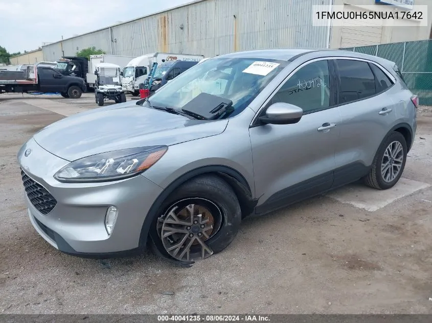 2022 Ford Escape Sel VIN: 1FMCU0H65NUA17642 Lot: 40041235