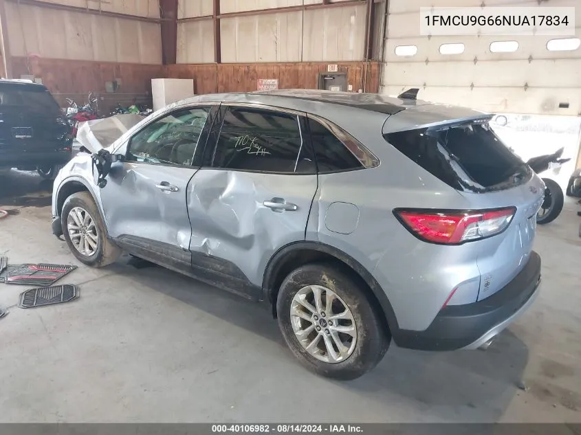 2022 Ford Escape Se VIN: 1FMCU9G66NUA17834 Lot: 40106982