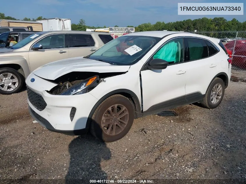 2022 Ford Escape Se VIN: 1FMCU0G63NUA73340 Lot: 40172746