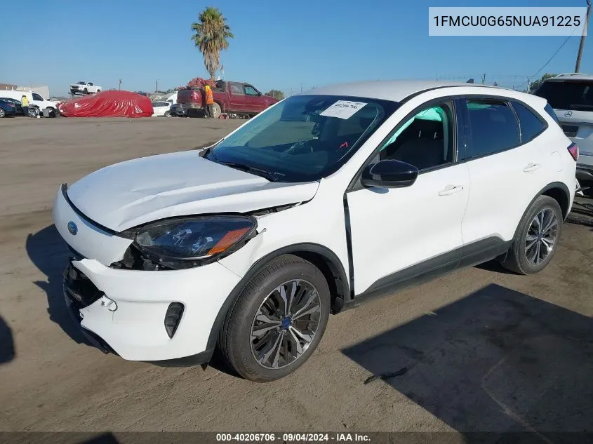 2022 Ford Escape Se VIN: 1FMCU0G65NUA91225 Lot: 40206706