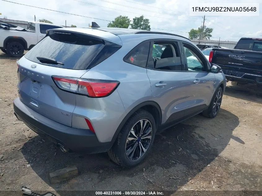 2022 Ford Escape Se Hybrid VIN: 1FMCU9BZ2NUA05648 Lot: 40231006