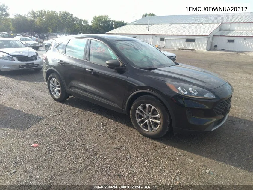 2022 Ford Escape S VIN: 1FMCU0F66NUA20312 Lot: 40238614