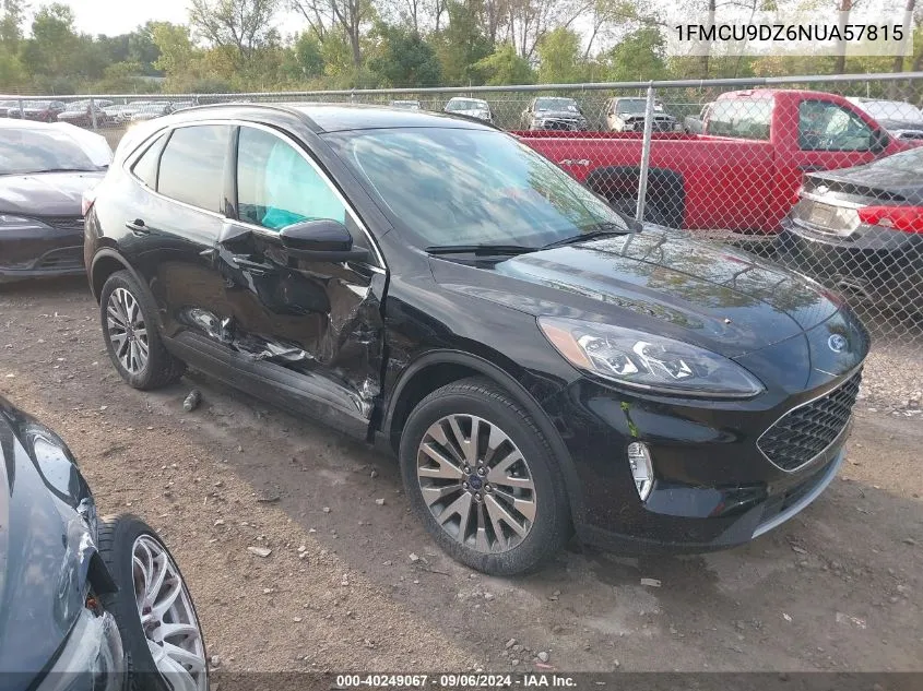 2022 Ford Escape Titanium Hybrid VIN: 1FMCU9DZ6NUA57815 Lot: 40249067