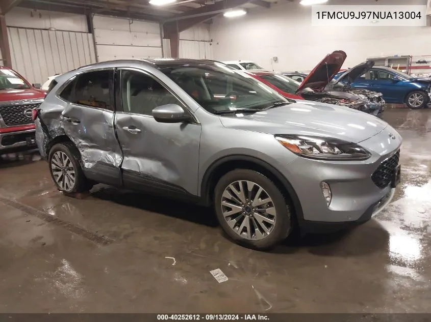 2022 Ford Escape Titanium VIN: 1FMCU9J97NUA13004 Lot: 40252612