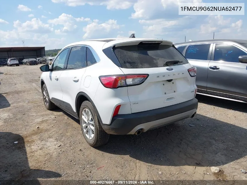 2022 Ford Escape Se VIN: 1FMCU9G62NUA62477 Lot: 40276667