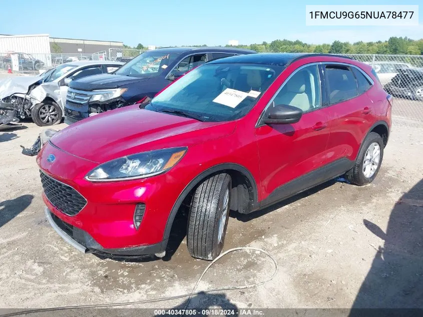 2022 Ford Escape Se VIN: 1FMCU9G65NUA78477 Lot: 40347805