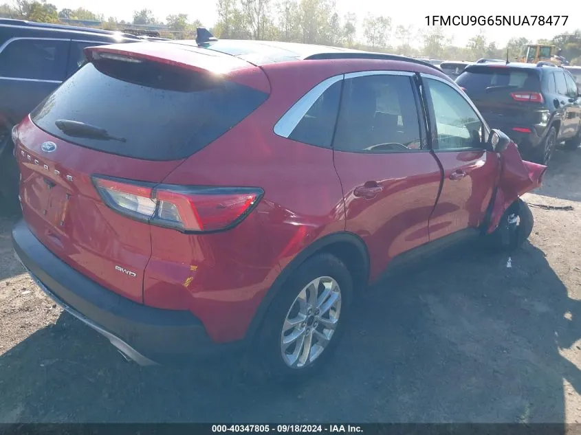 2022 Ford Escape Se VIN: 1FMCU9G65NUA78477 Lot: 40347805