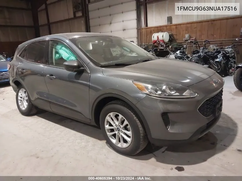 2022 Ford Escape Se VIN: 1FMCU9G63NUA17516 Lot: 40605394