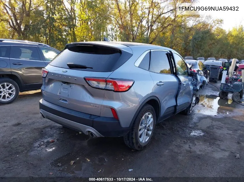 2022 Ford Escape Se VIN: 1FMCU9G69NUA59432 Lot: 40617533